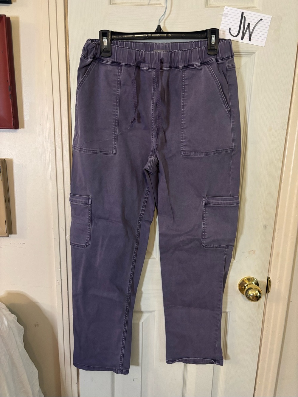 Maurices Straight-Leg Drawstring Cargo Pants in Purple